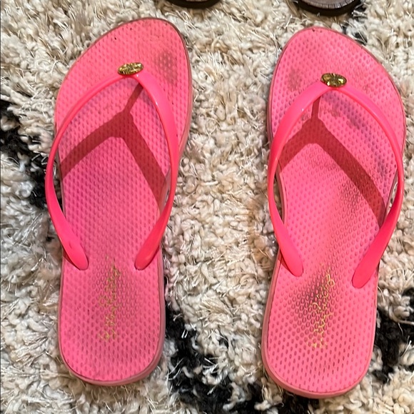 Lilly Pulitzer Pink and Gold Sandals with Bow Detail - Picture 5 of 7